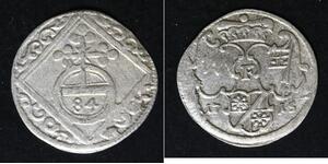 WURZBURG 1/84 Gulden 1715 F - Silver - Johann Philipp II. - VF - 996