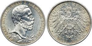 2 Mark Schwarzburg-Sondershausen (1599-1920) Silver 