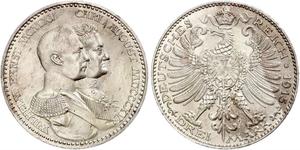 Sachsen-Weimar-Eisenach. Wilhelm Ernst 1901-1918. 3 Mark 1915. Jahrhundertfeier. Jaeger 163. Vorzüglich - Stempelglanz