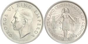 1/2 Krone New Zealand Silver George VI (1895-1952)