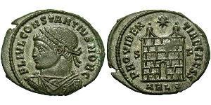 1 Follis /  AE3 Imperio romano (27BC-395) Bronce Constancio II (317 - 361)