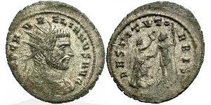 1 Antoninien Empire romain (27BC-395) Argent/Cuivre Aurélien (215-275)
