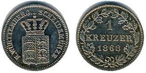 1 Kreuzer Königreich Württemberg (1806-1918) Silber 