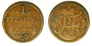 FULDA (German City) 1 Pfennig 1769 - Copper - Heinrich VIII. - 960