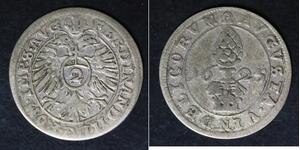 AUGSBURG (German City) 2 Kreuzer 1625 - Silver - F/VF - 1119