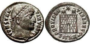 1 Follis /  AE3 Impero romano (27BC-395) Bronzo Costantino I (272 - 337)