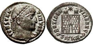 1 Follis /  AE3 Empire romain (27BC-395) Bronze Constantin I (272 - 337)