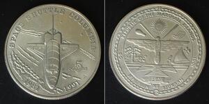 MARSHALL ISLANDS 5 Dollars 1991 - Copper/Nickel - Space Shuttle Columbia. - 4154