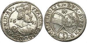 3 Kreuzer Austria Argento Ferdinando Carlo d