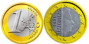 1 Euro 卢森堡 Bimetal 