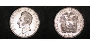 5 Sucre Ecuador Plata Antonio José de Sucre (1795 - 1830)