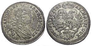 3 Kreuzer Boemia Argento Carlo VI del Sacro Romano Impero (1685-1740)