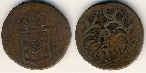 1/2 Tanga Portuguese India (1510-1961) Copper 