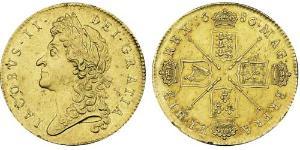 5 Guinea Reino de Inglaterra (927-1649,1660-1707) Oro Jacobo II (1633-1701)