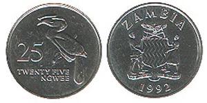 25 Ngwee Sambia (1964 - ) Nickel/Stahl 