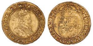 2 Crown Kingdom of England (927-1649,1660-1707) Gold James I (1566-1625)