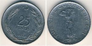 25 Kurush Turquie (1923 - ) Cuivre/Nickel 