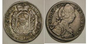 WURTTEMBERG (Germany) 6 Kreuzer 1749 - Billon - Karl II. Eugen - VF/XF - 2794 *