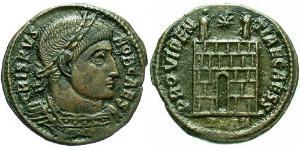  AE3 / 1 Фолліс Римська імперія (27BC-395) Бронза Крисп (305 - 326)