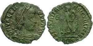 1 Follis /  AE3 Byzantine Empire (330-1453) Bronze Valens (328-378)