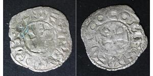 ANJOU (France) Denier ND - Silver 0.500 - Fulk IV. V. (1069-1129) - 1022