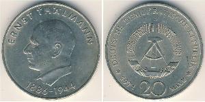 20 Mark República Democrática Alemana (1949-1990) Plata Ernst Thälmann