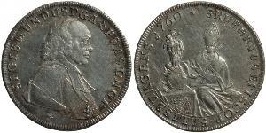 Austria. Salzburg. Sigismund III Von Schrattenbach (1747-1753). Taler, 1760 MK (Ar - 27,97g). Zöttl 2987; Pr. 2288; Dav. 1254; KM 395.1. Minor cleaning marks on obverse, light iridescent tone. Ex ...
