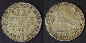 BRUNSWICK-WOLFENBUTTEL 1/12 Thaler 1806 MC - Karl Wilhelm Ferdinand - VF - 357