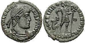1 Follis /  AE3 Imperio romano (27BC-395) Bronce Valentiniano I (321-375)