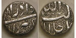 MUGHAL Empire (India) 1 Rupee Y. 50 -Silver- M. Akbar (1556-1605) - VF/XF - 558*