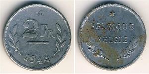2 Franc Belgien Rostfreier Stahl 