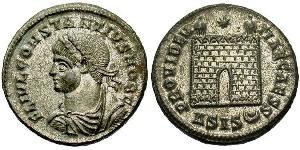 1 Follis /  AE3 羅馬帝國 青铜 君士坦提烏斯二世