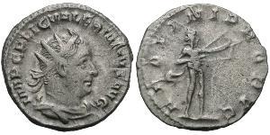 1 Antoniniano Imperio romano (27BC-395) Plata Valeriano I (193-260)