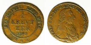 MAINZ (German States) 1/4 Kreuzer 1795 IA - Copper - Friedrich Karl Josef - 832