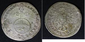 BRANDENBURG BAYREUTH 1/24 Thaler 1710 IAP - Silver - Christian Ernst - VF - 945
