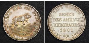  
 
   

 1861, German States, Anhalt-Bernburg. Scarce SIlver 