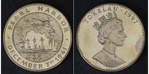 TOKELAU ISLANDS 5 Tala 1991 Prooflike - Copper/Nickel - Pearl Harbor - 1259