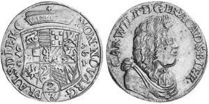 2/3 Талер Principality of Anhalt-Zerbst (1544 - 1796) Срібло Карл Вільгельм (князь Анхальт-Цербстький)(1652 – 1718)