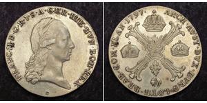  
  1797, Emperor Francis II. Silver Crown Thaler (Kronentaler) Coin. Nagybanya!  Mint Year: 1797 Denomination: Crown Thaler (Kronentaler) Mint Place: Nagybanya (G, today´s Baia Mare in Romania)  ...