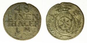 ERFURT (German State) 1/48 Thaler 1784 C - Billon - Friedrich Carl Josef - 933