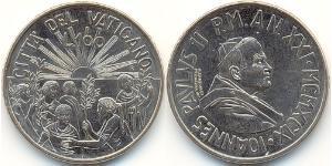 100 Lira Vatikan (1926-) Kupfer/Nickel John Paul II (1920 - 2005)