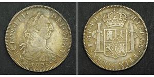  
  1778, Bolivia, Charles III. Colonial 4 Reales (Spanish ½ Bust Dollar) Coin. R!  This currency was legal tender in the USA until 1857!  Mint Year: 1778 Mint Place: Potosi  Reference: 1778-PR,  ...