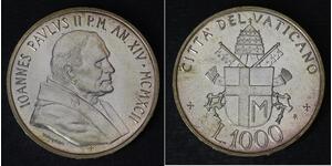 1000 Lira Vatican Silver 