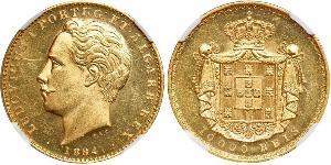 10000 Reis Kingdom of Portugal (1139-1910) Gold Ludwig I. (Portugal) (1838 - 1889)