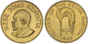 KENYA, one hundred shillings, 1966 (KM.7) 75th Anniversary - Birth President Jomo Kenyatta. Extremely fine.