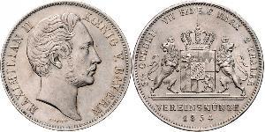 2 Thaler Königreich Bayern (1806 - 1918) Silber Maximilian II. Joseph (Bayern)(1811 - 1864)