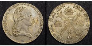  
  1797, Emperor Francis II. Silver Thaler (Kronentaler) Coin. Karlsburg / Alba Iulia!    Mint Year: 1797 Denomination: Crown Thaler (Kronentaler) Mint Place: Karlsburg (E, today´s Alba Iulia Ro ...