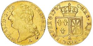 Frankreich. Ludwig XVI. 1774-1793. Louis d or 1787 A, Paris. Friedberg 475, Gadoury 361. GOLD. Winziger Schrötlingsfehler, sehr schön - vorzüglich / vorzüglich