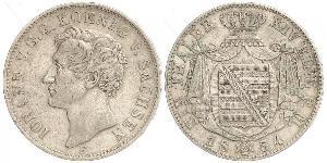 1 Thaler Reino de Sajonia (1806 - 1918) Plata Juan I de Sajonia