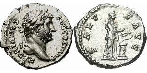 1 Denario Imperio romano (27BC-395) Plata Adriano  (76 - 138) 